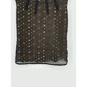 The Limited Blouse Women Medium‎ Black Lace Cap Sleeve Keyhole Back Coquette thumbnail 9