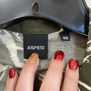 Aspesi Green Leaf Print Midi Dress A Line‎ Italian Designer Chic Size 40 thumbnail 4
