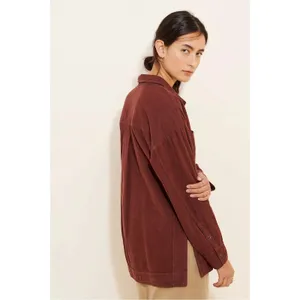 Anthropologie Pilcro Corduroy Popover Tunic Top in Brown Large 70s Fall Bohemian thumbnail 2