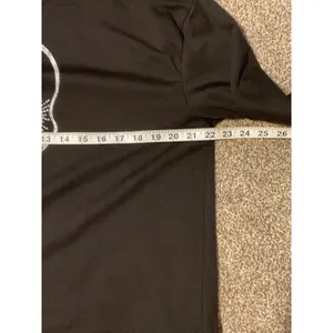 Source Unknown Halloween Long Sleeve Black Shirt with Skull Logo. Size Large thumbnail 3