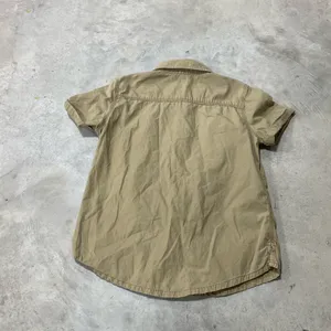 Carhartt Womens Brown Duck Short Sleeve Top Blouse Button Down Size Medium 8-10 thumbnail 7