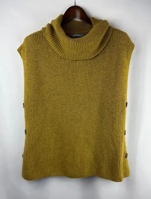 Women’s Ulla Popken Size 16/18 Dark Yellow Sleeveless Sweater thumbnail 1