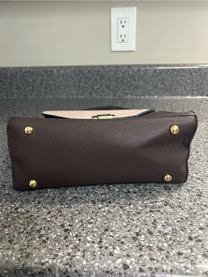 Vintage Dune London Two-Tone Top Handle Satchel in Cream I and Plum thumbnail 7