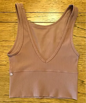 Lululemon Women’s Mauve Power Pivot Racerback Sports Bra Tank Size S thumbnail 1