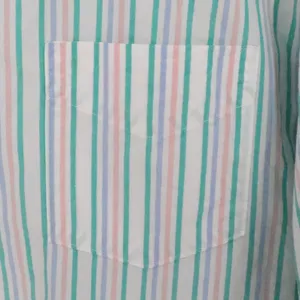 Aerie Striped Button Shirt Womens Size M Cotton Coastal‎ Pocket Beachy Pastel thumbnail 4