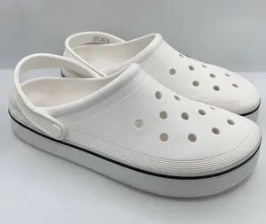 Crocs unisex off court platform white clogs sandals W12/M10 thumbnail 1