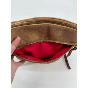Dooney & Bourke Crossbody Bag‎ Leather Tan Brown Trim Zip Pocket Purse thumbnail 11