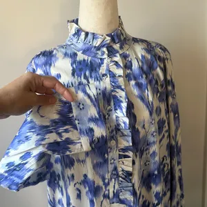 Tuckernuck Tate Dress in Blue and White Floral Long Sleeve Size XL thumbnail 5