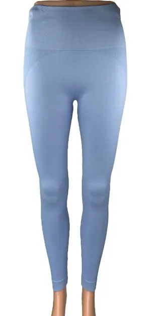 Set Active Women's Blue High Rise Yoga Workout Athletic Leggings Pants Size M thumbnail 1