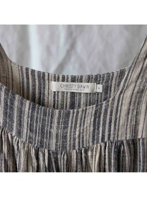 Christy Dawn Bianca Dress in Washed Noir Stripe M thumbnail 7