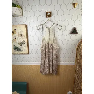 POL Tan and Cream Leopard Print Lace Camisole Tunic - Size - Large thumbnail 3