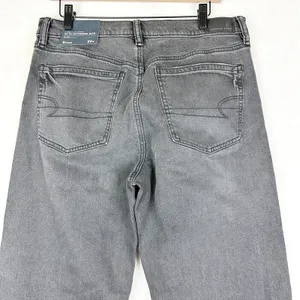 American Eagle Ex Boyfriend Jean Low Rise Stretch Size 8 Long NWT Studded Black thumbnail 5
