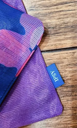 IPSY Glam Purple & Floral Mesh Cosmetic Bags thumbnail 9
