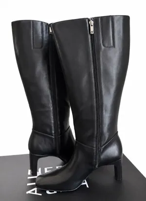 NIB Naturalizer Womens Size 11 Knee High Black Square Toe Nona Dress Boots thumbnail 1