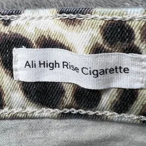 Frame‎ Womens Size 27 Ali High Rise Cigarette Leopard Print Jeans Trendy Chic thumbnail 5