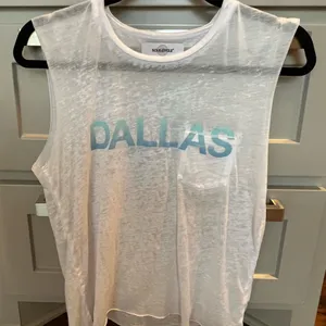 SoulCycle White Dallas Burnout Tissue Muscle T-Shirt size small thumbnail 1
