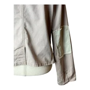 Free People Pink Distressed Button Front Crew Neck Lou‎ Military Jacket Size M thumbnail 7