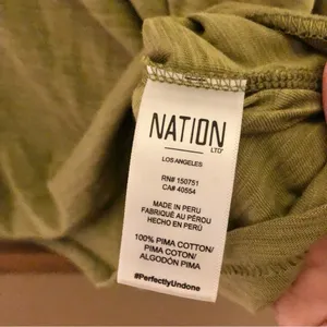 Nation LTD Revolve‎ Cecilia Balloon Sleeve Long Sleeve Tee Green Size Small thumbnail 6