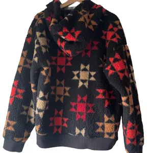 Sonoma‎ Black Star Pattern Fleece Hoodie Size Large NWOT thumbnail 3