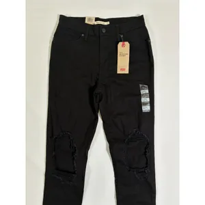 Levi's 721 Womens 8 Long 29x32 Black Distressed High Rise Skinny Jeans NWT thumbnail 8