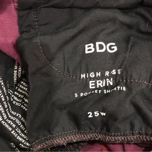 BDG Erin High Rise‎ 5 Pocket Shortie Shorts Purple 25 thumbnail 5