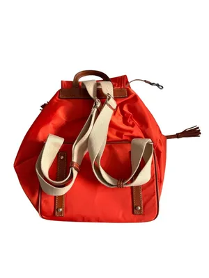 DOONEY & BOURKE Orange Brown Nylon Leather Drawstring Backpack thumbnail 9