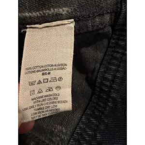Free People Mixed Media Denim Jacket Knit Sleeves Hooded Distressed Dark Wash S thumbnail 10