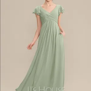 NWT JJ's House Chiffon Dress With Cascading Ruffles Pockets Size 0 thumbnail 3