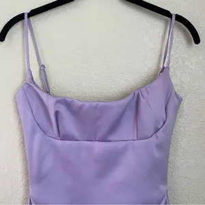 HOUSE OF CB 'Helena' Orchid purple‎ lavender Satin Midi Dress /Size XS NWOT thumbnail 8