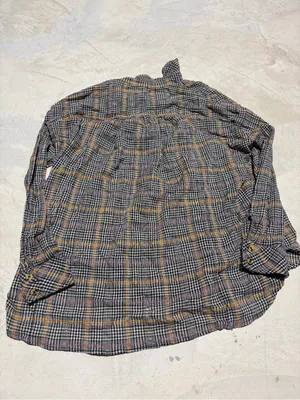 Free people Plaid Button-Up cotton Shirt medium thumbnail 7