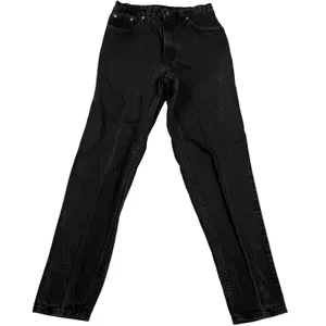 Levis Relaxed‎ Fit Jeans 9M Black Tapered High Rise Made In USA Vintage thumbnail 2