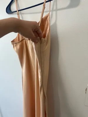 Anthropologie Flat White Champagne Slip Dress- Size Small thumbnail 5