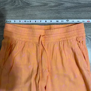 Hurley‎ Womens Size M Orange Pink Batik Print Beach Pants Smocked Waist Coastal thumbnail 6