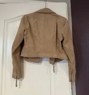 Abercrombie Faux Suede Fringe Cropped Jacket thumbnail 2