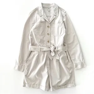 J. Crew Foundry Chino Short Coveralls Romper in Khaki Size 8 thumbnail 3