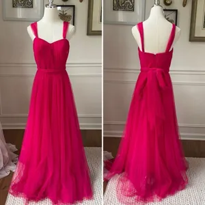 Revelry Hot Pink Tulle Formal Gown Removable Straps $200 4 thumbnail 2