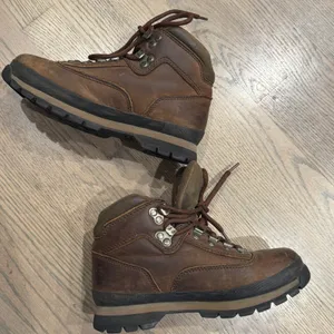 Timberland Vintage Brown Leather Ankle Boots euro Hiker 95310 Size 6 90s thumbnail 2