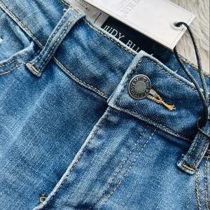 NWT Judy Blue denim distressed Leopard patch shorts size small New High Waist thumbnail 12