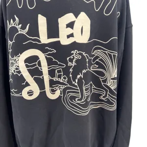 Good American Boyfriend Pullover Sweatshirt Leo Zodiac‎ Sign Black Size 3 Large thumbnail 11
