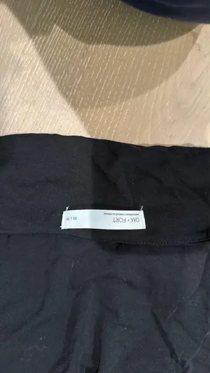 Oak + Fort Asymmetrical off the shoulder, black top thumbnail 2