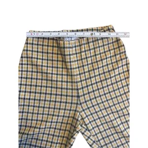 Urban Outfitters -‎ High Rise Kick Flare Pants XS yellow black plaid thumbnail 5