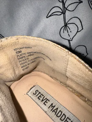 Steve Madden Tan Raffia Slip-On Espadrilles thumbnail 7