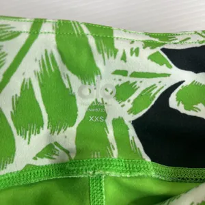 Alo Yoga XXS Green Tropical Print High Waisted Stirrup Leggings Black Stretch thumbnail 5