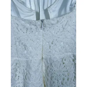 Selfie Leslie Floral Lace Tie Bust Mini Dress Medium White Coquette Bridal Event thumbnail 11