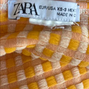 Zara Orange Checkered Crop Top Bralette thumbnail 4