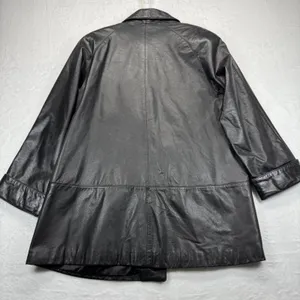 Toff's Genuine Leather Black‎ Jacket Coat Size S thumbnail 7