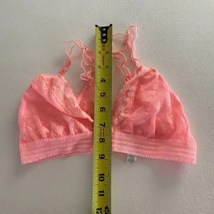Aerie Pink Lace Bralette Size Small Sheer Floral Stretch Bra Top thumbnail 6