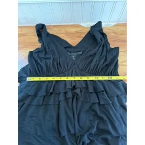 Robert Rodriguez Black Ruffle‎ Tiered V-Neck Sleeveless Top Sz XS thumbnail 8