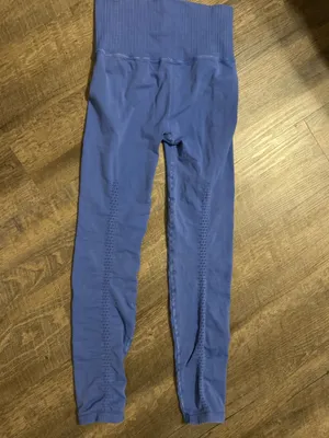 FREE PEOPLE Blue High-Waist Seamless Leggings thumbnail 4