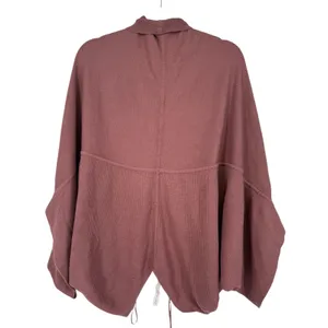 Lululemon Women's Cashlu Knit Textured Wrap Rose Pink Cardigan Sweater Size M/L thumbnail 14